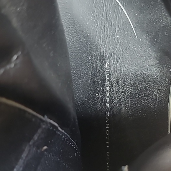 Guiseppe Zanotti Studded Brown Suede Multi Buckle Combat Boots Women's sz 40/9US - Picture 9 of 11